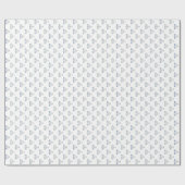 ハヌッカシルバー（ユダヤ教）メノラーオンホワイト ラッピングペーパー (フラット)