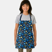 ハヌッカシンボルブルーパターン エプロン (インサイチュ)