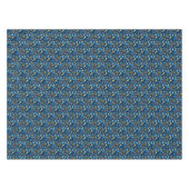 ハヌッカシンボルブルーパターン テーブルクロス (正面(横))