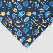 ハヌッカシンボルブルーパターン 薄葉紙 (詳細)