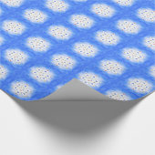 ハヌッカスターとスノーフレークスブルー ラッピングペーパー (角)