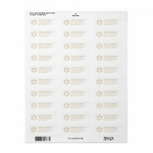 ハヌッカスターオブデイビッカスタムド金ゴールド白モダン ラベル (フルシート)