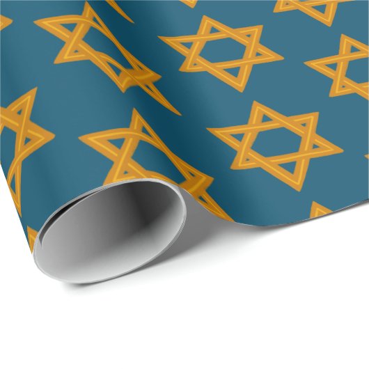 ハヌッカスターオブデイビッドユダヤ教ホリデーバー(ユダヤ教の)バル・ミツバー ラッピングペーパー (ロールコーナー)