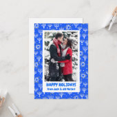 ハヌッカスターズメノラカスタムズPHOTOホリデーカード カード (正面/裏面インサイチュ)