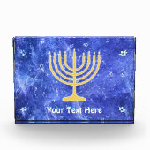 ハヌッカスノーストーム(ユダヤ教)メノラー フォトブロック (正面)