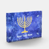 ハヌッカスノーストーム(ユダヤ教)メノラー フォトブロック (左)