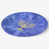 ハヌッカスノーストーム(ユダヤ教)メノラー ペーパープレート (アングル)