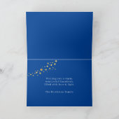 ハヌッカスパークル金ゴールドスターグリーティングカード シーズンカード (内部)