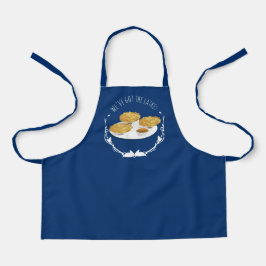 ハヌッカスマイルラッツクスブルーホワイトホリデー エプロン