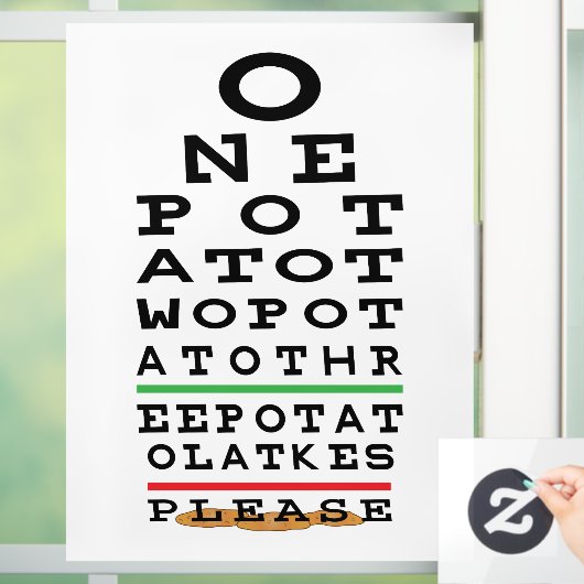 ハヌッカスリーポテトラトークウィンドウにしがみつく ウィンドウサイン (ホーム)