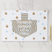 ハヌッカスワールドライデルブルーブラウン紙ランチョンマット ペーパーパッド (インサイチュ)