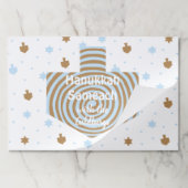 ハヌッカスワールドライデルブルーブラウン紙ランチョンマット ペーパーパッド (折り畳み)