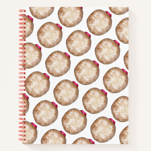 ハヌッカスーフガニヨットジェリードーナツドーナツハヌカー(ユダヤ教の祭り) ノートブック (正面)