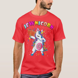 ハヌッカダビングユニコーンジュニコーンハヌカー（ユダヤ教の祭り）ユダヤ人 Tシャツ