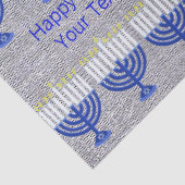 ハヌッカダークブルー(ユダヤ教)メノラーフェイクシルバーフェスティバル 薄葉紙 (詳細)