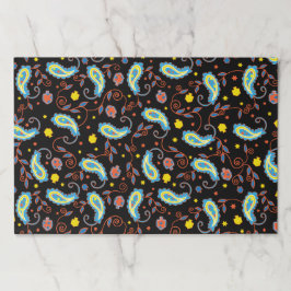 ハヌッカティアウェイランチョンマットパッド/"ペイズリードリードル" ペーパーパッド