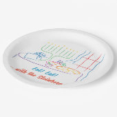 ハヌッカディナーパーティー ペーパープレート (アングル)