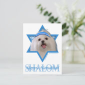 ハヌッカデイビッドの星 – マルチーズ シーズンポストカード (スタンド正面)