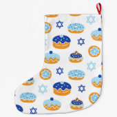 ハヌッカデコレーションジェリードーナツラージストッキング ラージクリスマスストッキング (裏面)