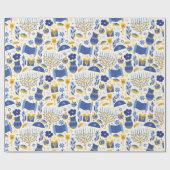 ハヌッカトーラドレイデル星デヴィッド(ユダヤ教)メノラーギフト ラッピングペーパー (フラット)