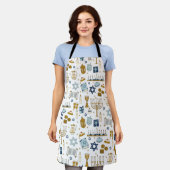 ハヌッカドゥードルズオールオーバープリントエプロン エプロン (着用した状態)