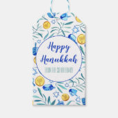 ハヌッカドリエデルゲルトウォーターカラーホリデイ ギフトタグ (正面)