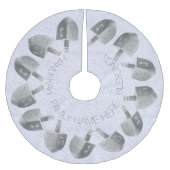 ハヌッカドレイデスフェイクシルバークリスムカきらきら光るー ブラッシュドポリエステルツリースカート (正面)