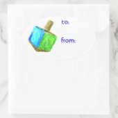 ハヌッカドレイデルギフトラベルシール 楕円形シール (バッグ)