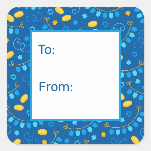 ハヌッカドレイデルスギフトラベル スクエアシール (正面)