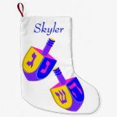 ハヌッカドレイドスカラフルクリスムカ子供へー スモールクリスマスストッキング (正面)