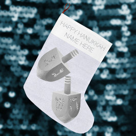 ハヌッカドレディフェイクデルシルバースパークルクリスムカ ラージクリスマスストッキング