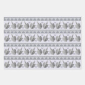 ハヌッカドレディルスシルバーモノグラム品揃え ラッピングペーパーシート (正面3)