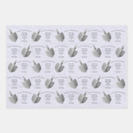 ハヌッカドレディルスシルバーモノグラム品揃え ラッピングペーパーシート