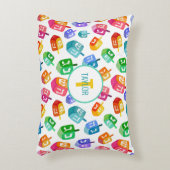 ハヌッカドレディールレインボーウォーターカラーホリデイ アクセントクッション (正面(垂直))