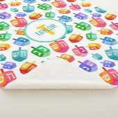 ハヌッカドレディールレインボーウォーターカラーホリデイ シェルパブランケット (3/4)