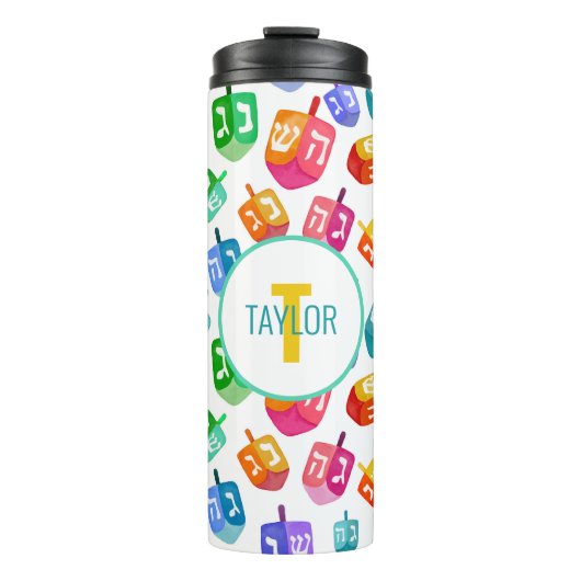 ハヌッカドレディールレインボーウォーターカラーホリデイ タンブラー (正面)