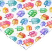 ハヌッカドレディールレインボーウォーターカラーホリデイ テーブルクロス (アングル)