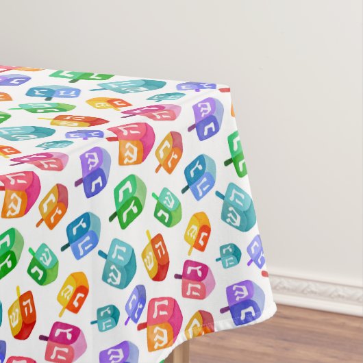 ハヌッカドレディールレインボーウォーターカラーホリデイ テーブルクロス (インサイチュ)