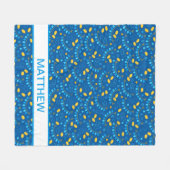 ハヌッカドレデスパーソナライズされたフリースブランケット フリースブランケット (正面(横))