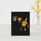 ハヌッカドレデルバスケットボールバスケットボールハヌカー（ユダヤ教の祭り）ユダヤ人男性ボー カード (黄色い花)