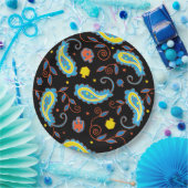 ハヌッカドレデルペイズリーデザイン ペーパープレート (パーティー)