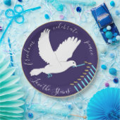 ハヌッカドーブデザイン ペーパープレート (パーティー)