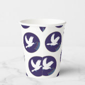 ハヌッカドーヴ（ユダヤ教）メノラーデザイン8オズ。 紙コップ (右)