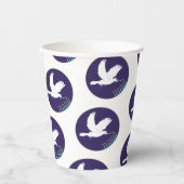 ハヌッカドーヴ（ユダヤ教）メノラーデザイン8オズ。 紙コップ (正面)