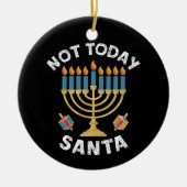 ハヌッカノットトゥデイサンタユダヤハヌカー（ユダヤ教の祭り） セラミックオーナメント (正面)