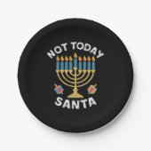 ハヌッカノットトゥデイサンタユダヤハヌカー（ユダヤ教の祭り） ペーパープレート (正面)
