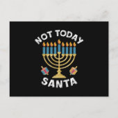 ハヌッカノットトゥデイサンタユダヤハヌカー（ユダヤ教の祭り） ポストカード (正面)