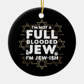 ハヌッカノットフルブラッドユダヤ人ハヌカー(ユダヤ教の祭り) セラミックオーナメント (正面)