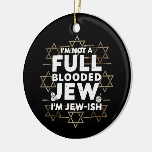 ハヌッカノットフルブラッドユダヤ人ハヌカー(ユダヤ教の祭り) セラミックオーナメント (左)