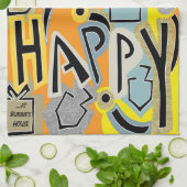 ハヌッカハッピーグリジージーアート キッチンタオル (折り畳み)